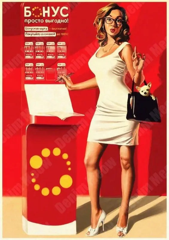 Vintage seksi pin up metalni znak