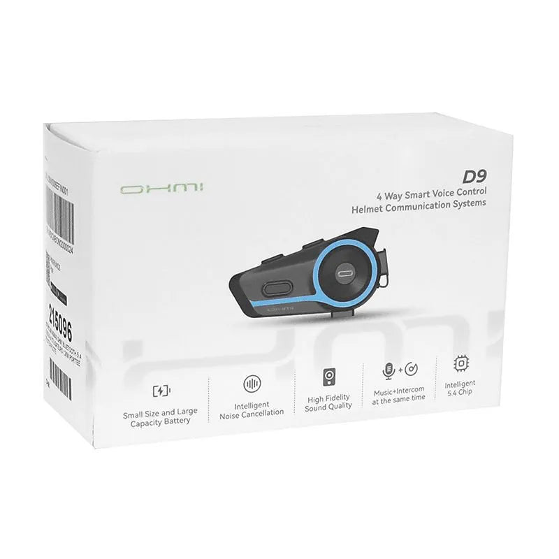 Bluetooth 5.4 moto interfon - asmax ohmi d9 | 6 vozača i 2 km