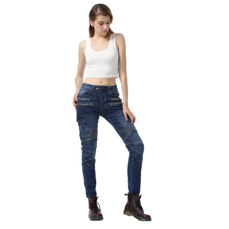 Ženske motociklističke traperice - bella denim™ plave