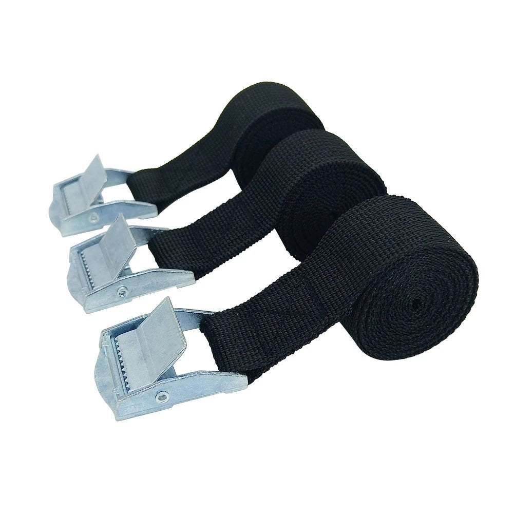 Set od 3 trake za vezivanje mototsikla 1m - tsrne