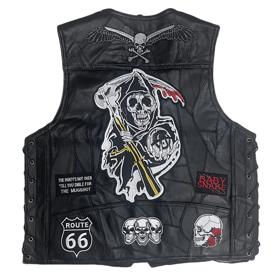Kožni biciklistički prsluk u stilu Sons of Anarchy