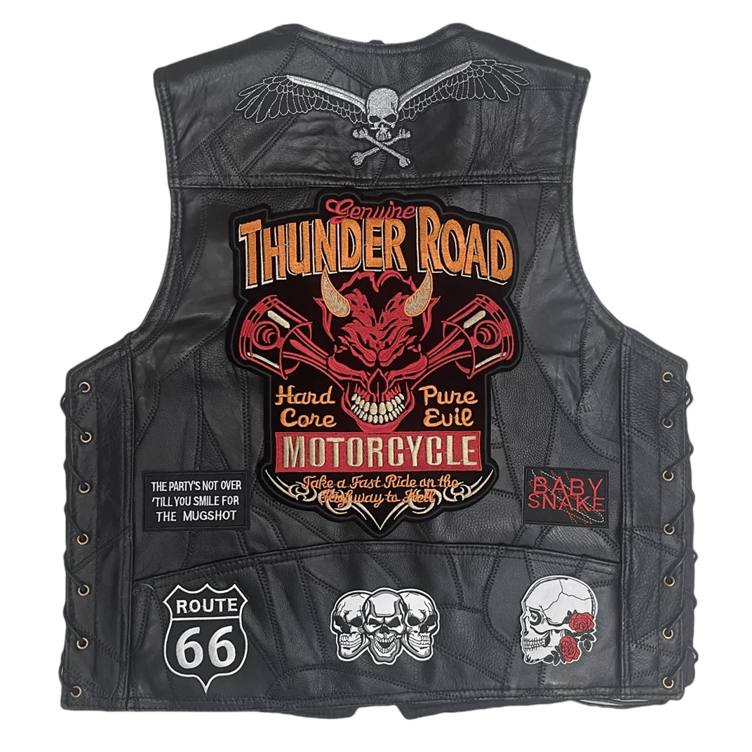 Muški biciklistički kožni prsluk – thunder road