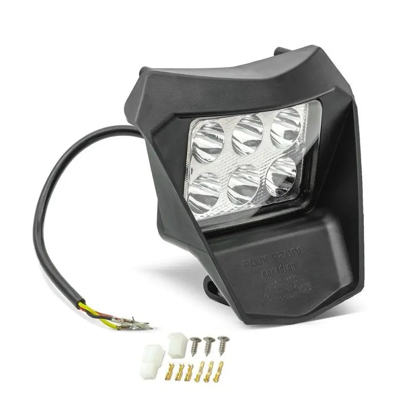 LED reflektor za motocikl + ploča za enduro xdure bk2 univerzalni oklop s