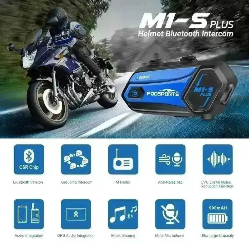 Bluetooth домофон за мотоциклети - до 8 водачи, водоустойчив и с намаляване на шума