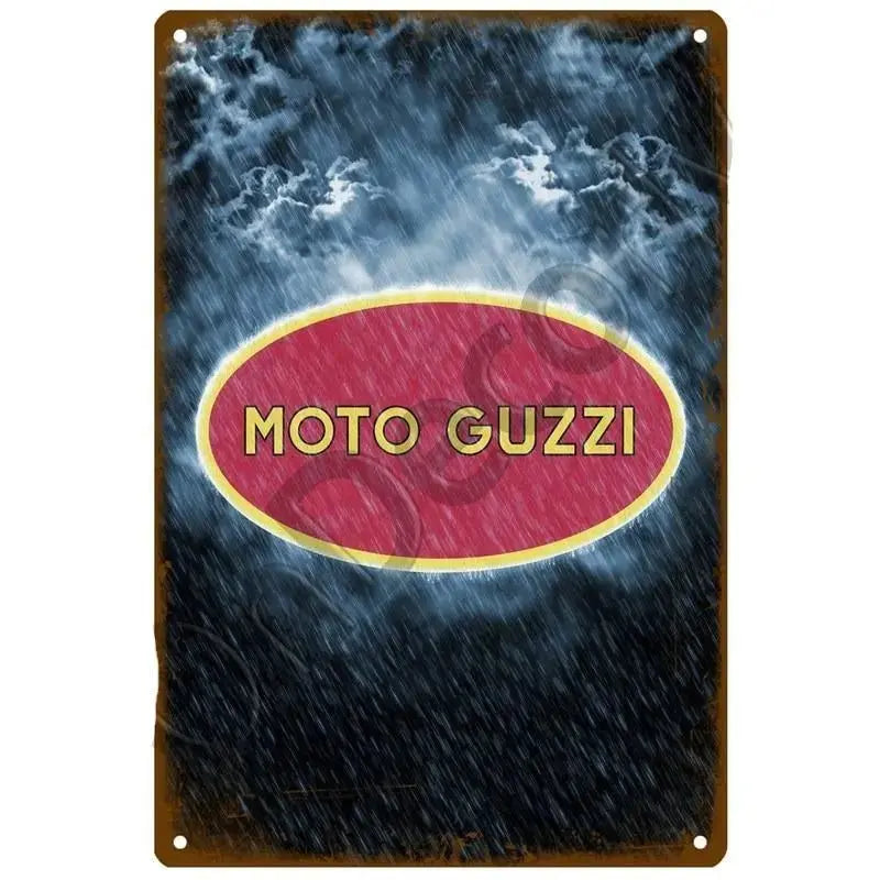 Moto Guzzi metalna ukrasna plocha