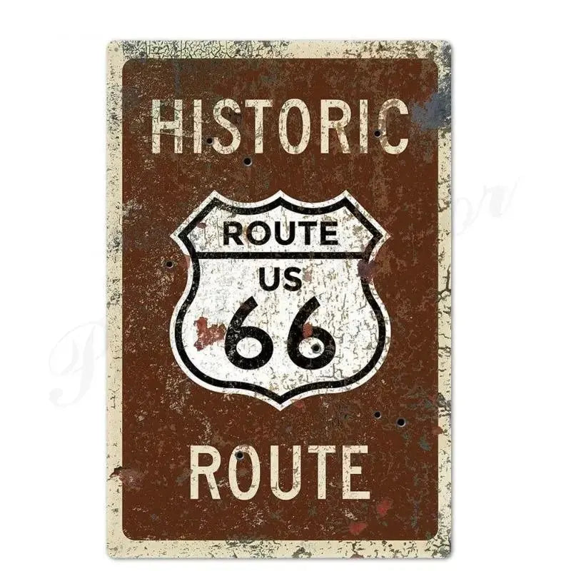 Dekorativni metalni znak Route 66