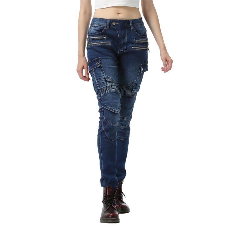 Ženske motociklističke traperice - bella denim™ plave