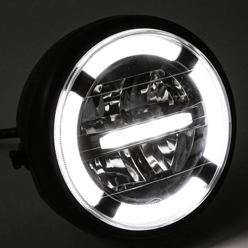 Okruglo LED prednje svjetlo za motocikl - žuto ili bijelo