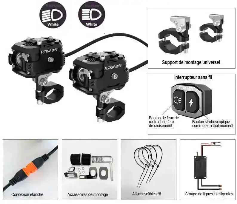 Dodatni LED far za mototsikle - bezhichni prekidach