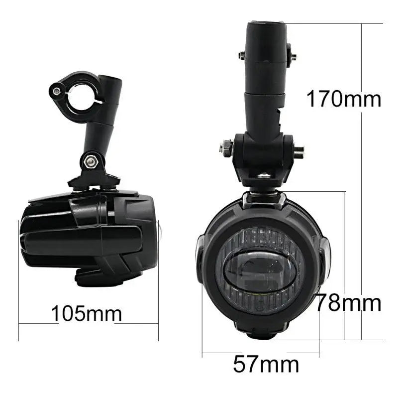 Pakovanje: dodatni LED far za mototsikle sa 40mm usponom za upravljach ø 22mm
