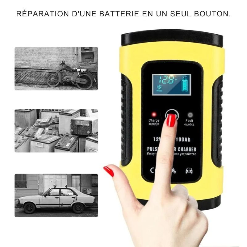 Automatikus motorkerékpár akkumulátor töltő - 12v 6a