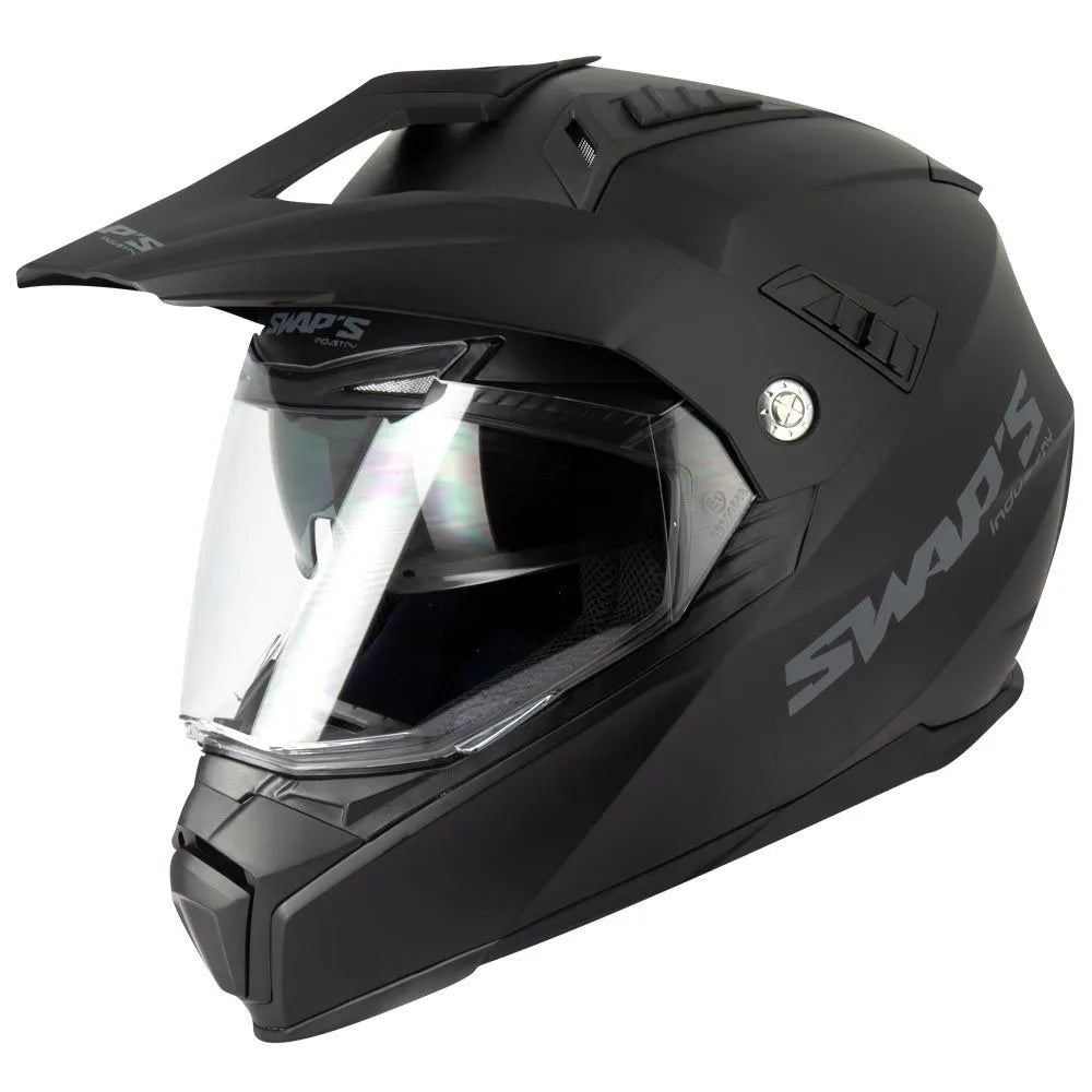 Motocross/enduro kaciga + vizir – mat crna