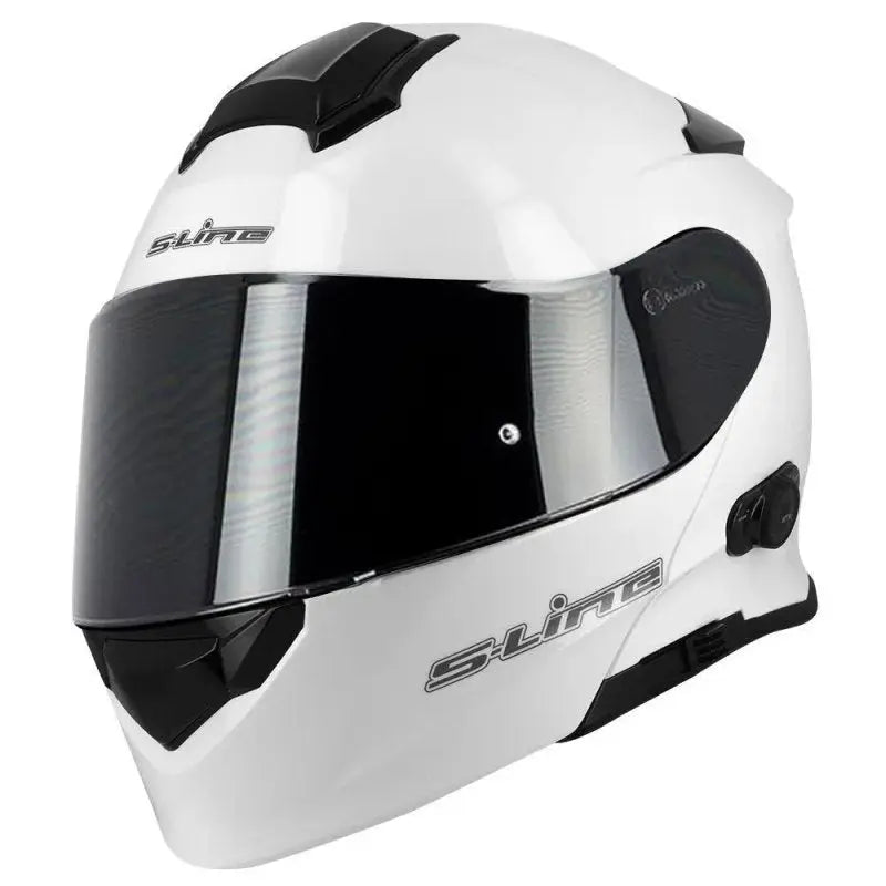 Bluetooth mototsiklistichka katsiga - bela