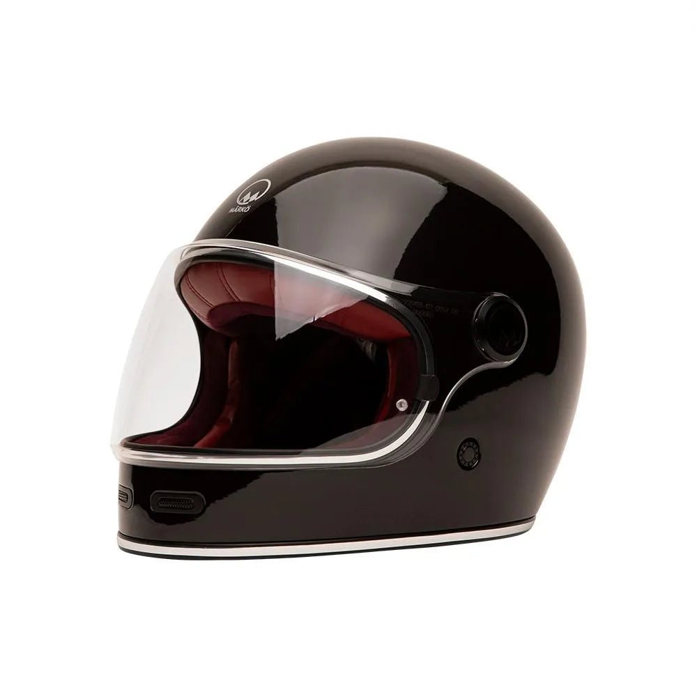 Vintage motociklistička kaciga koja pokriva cijelo lice – retro i vrhunska