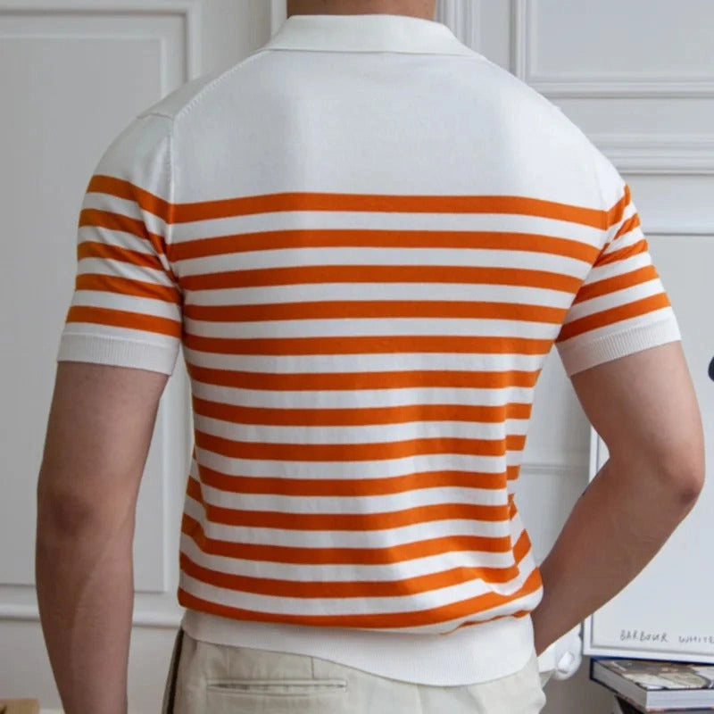 Stribet poloshirt, old money style