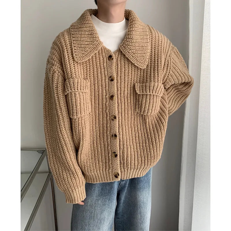 Choker cardigan i Old money stil för män