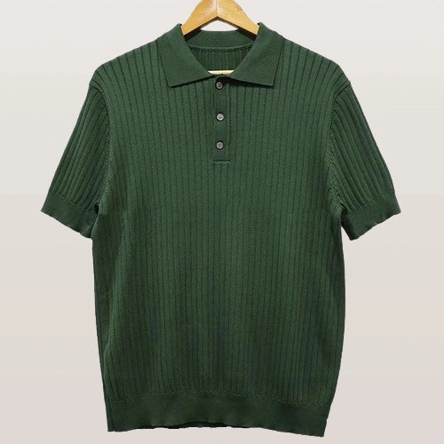 Poloshirt til mænd, kortærmet, old money-stil