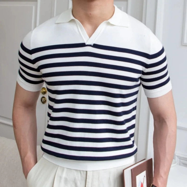 Stribet poloshirt, old money style