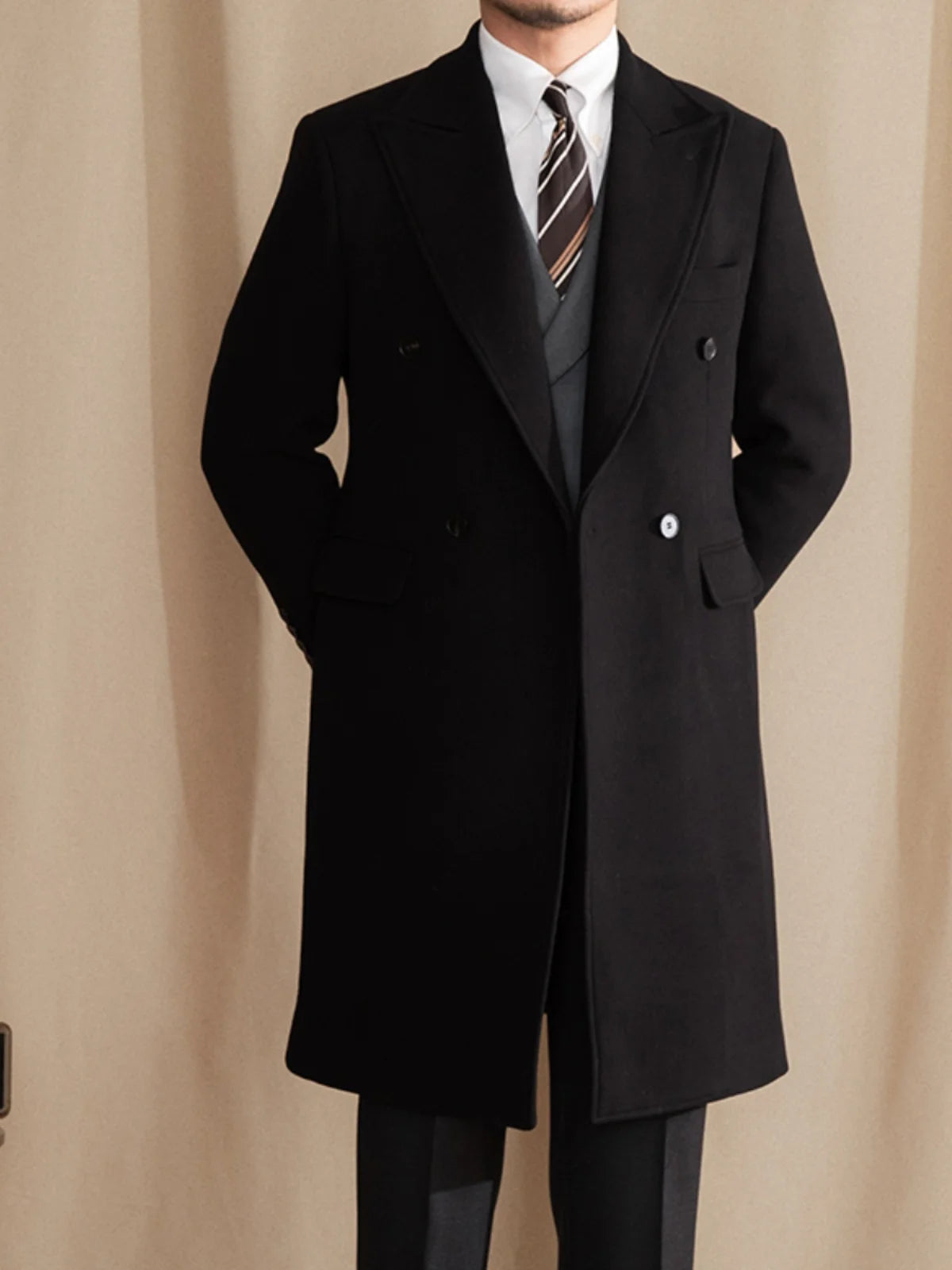 Business trench coat Old Money stiilis