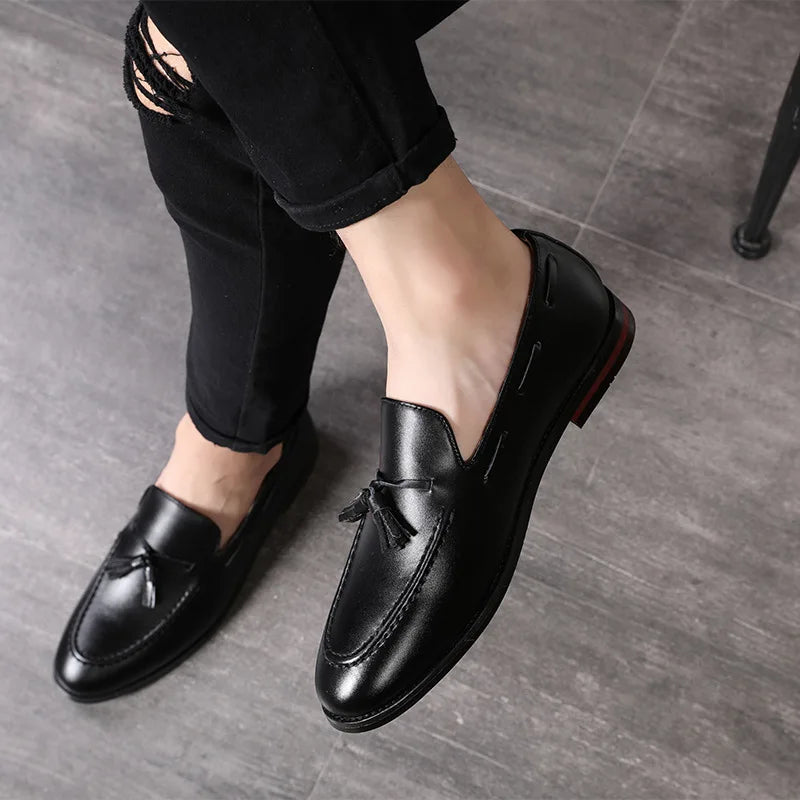 Tassel loafer för män 80-talsstil med Old money