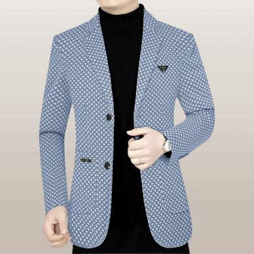 Blazer i houndstooth-stil med Old money