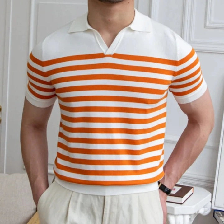 Stribet poloshirt, old money style