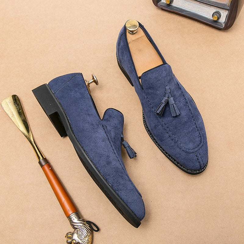 Loafer i ruskind, old money style