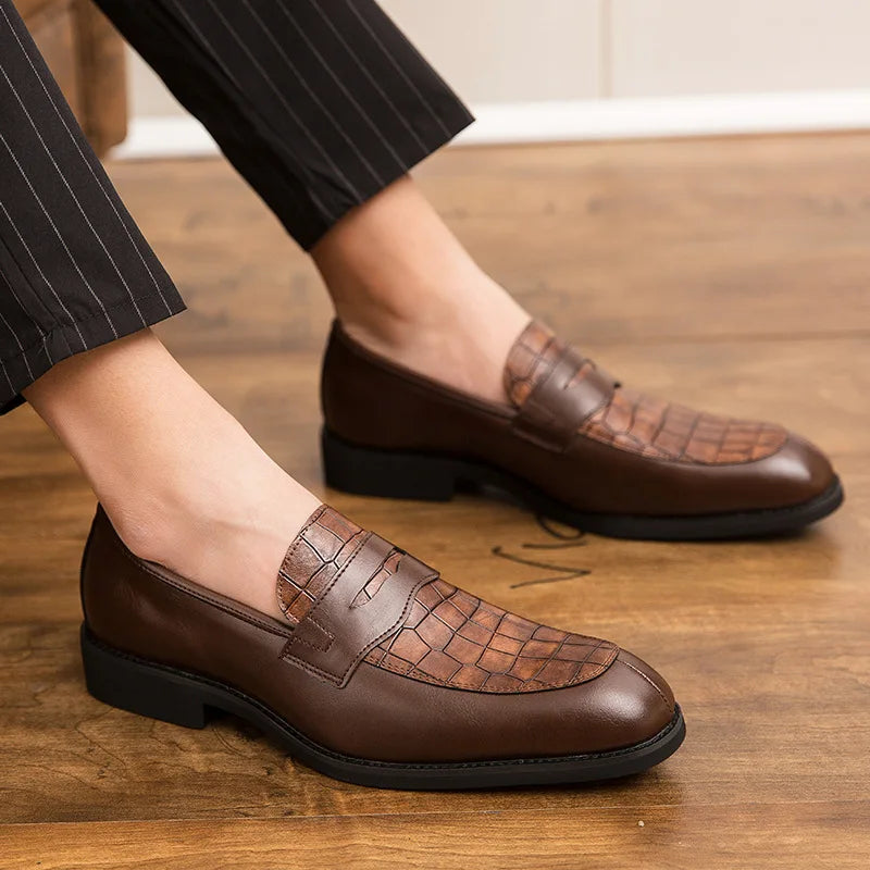 Krokodille-loafer i gammel penge-stil