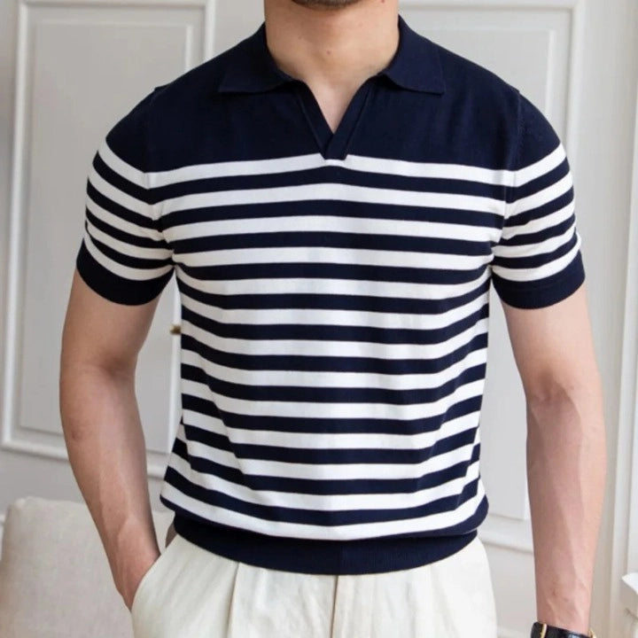 Stribet poloshirt, old money style