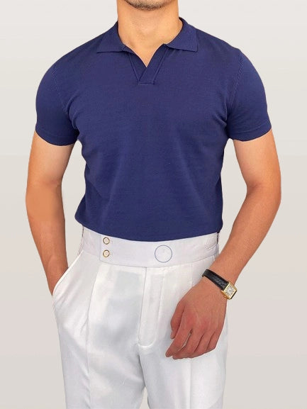 Poloshirt uden knapper, old money style