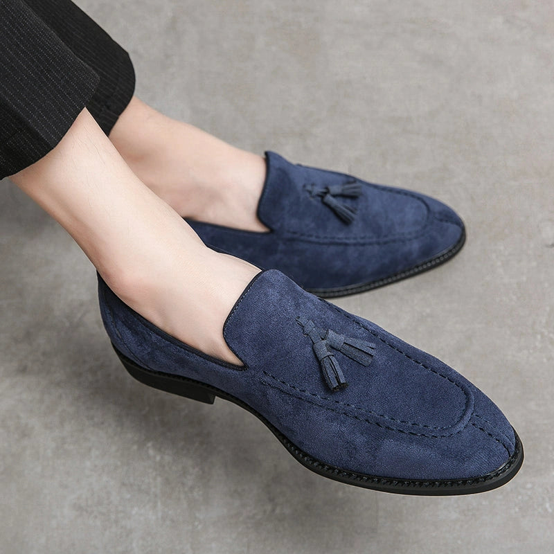 Loafer i ruskind, old money style