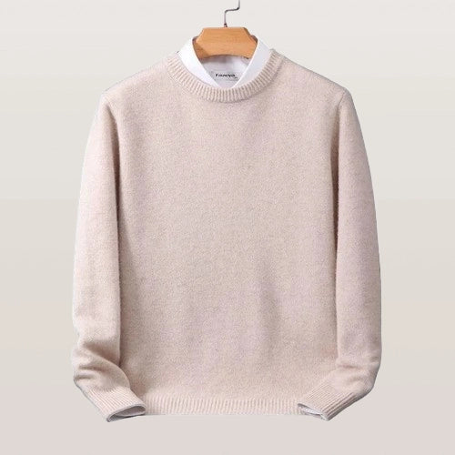 Cashmere-trøje til mænd, old money style