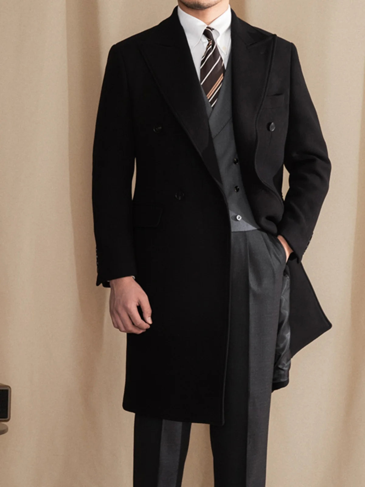 Business trench coat Old Money stiilis