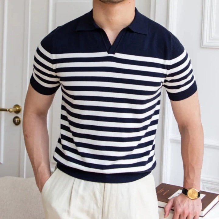 Stribet poloshirt, old money style