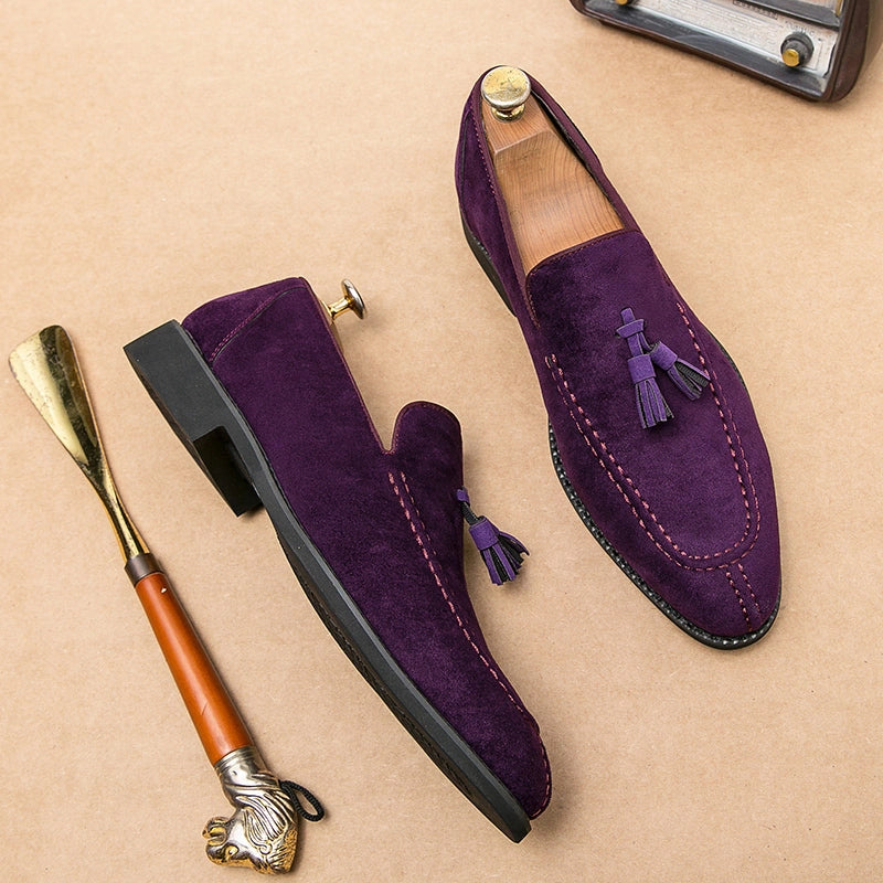 Loafer i ruskind, old money style