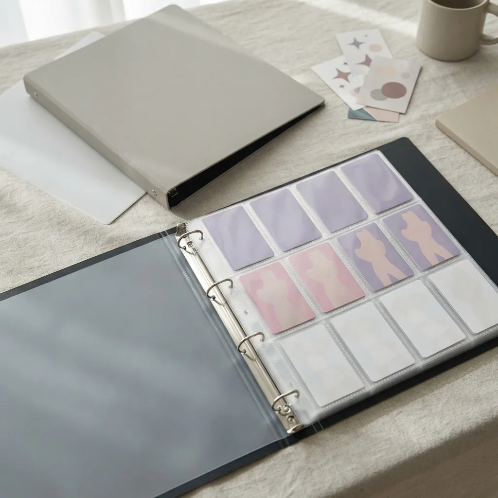 K-pop samlemappe med ringe til 3 og 3,5 tommer photocards – Stor kapacitet