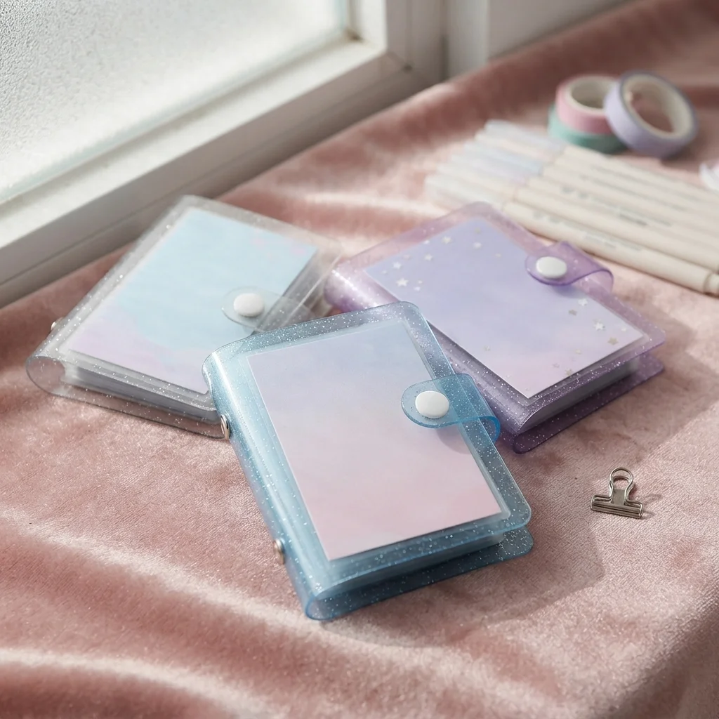 Mini album K-pop til 36 fotokort – Geléfarvet design
