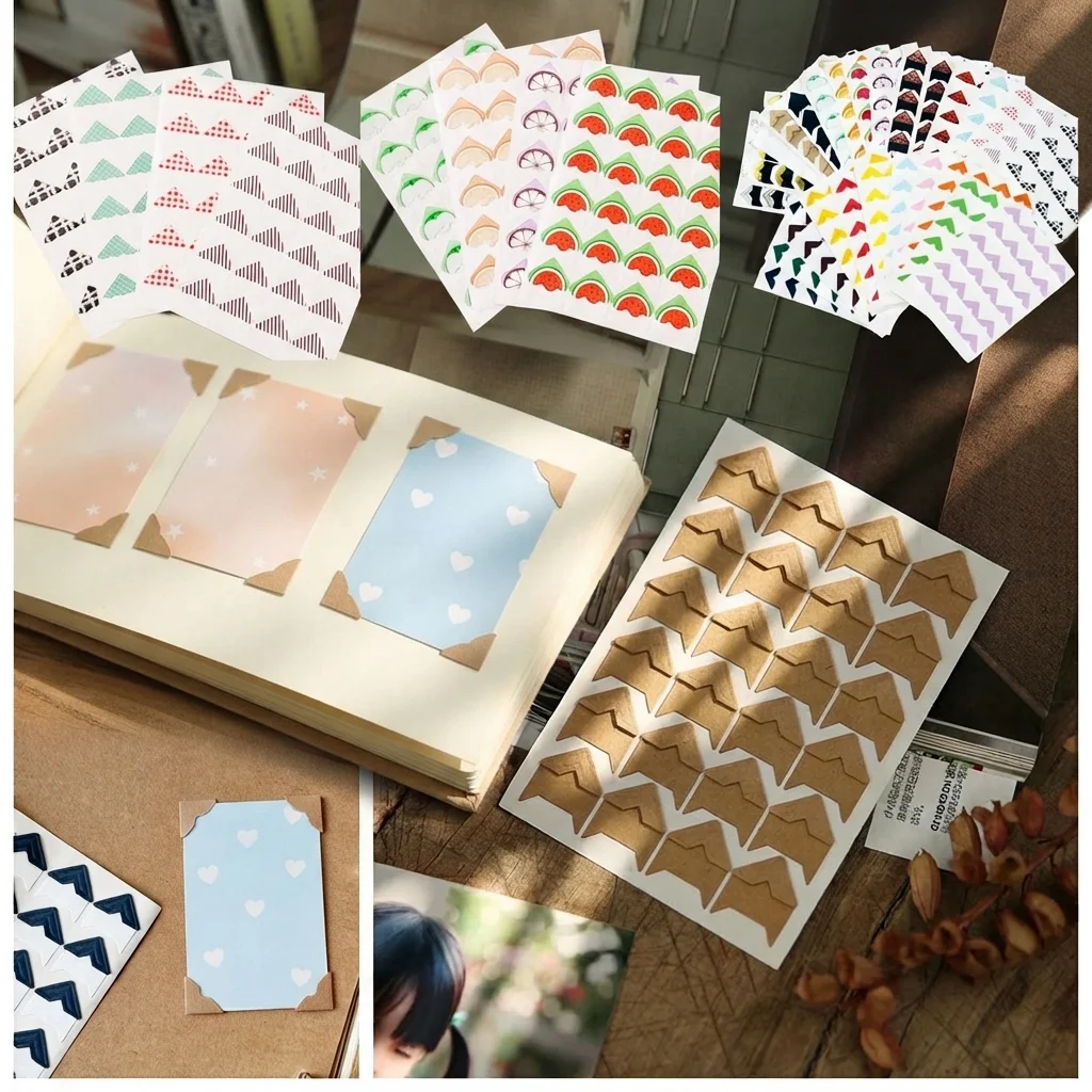 120 selvklæbende hjørne-stickers til album-foto K-pop