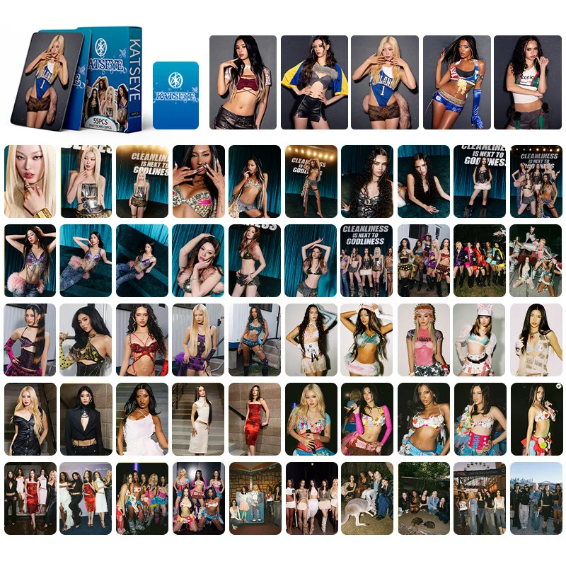 Sæt med 55 lomo kort af K-pop-idoler – MANON, SOPHIA, DANIELA, LARA, MEGAN