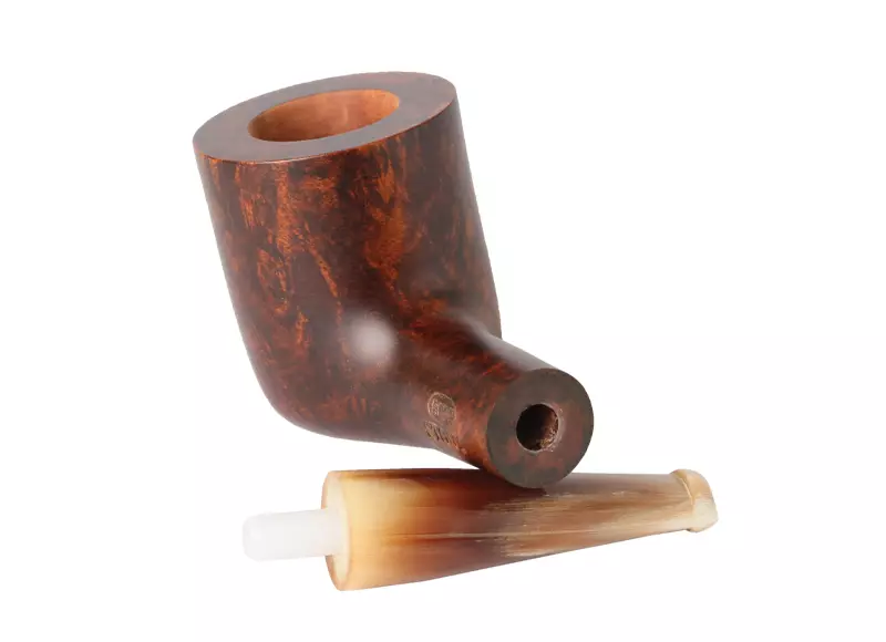 Ropp stout poseuse pot vienkrāsaina pīpe – gaiša raga krāsa