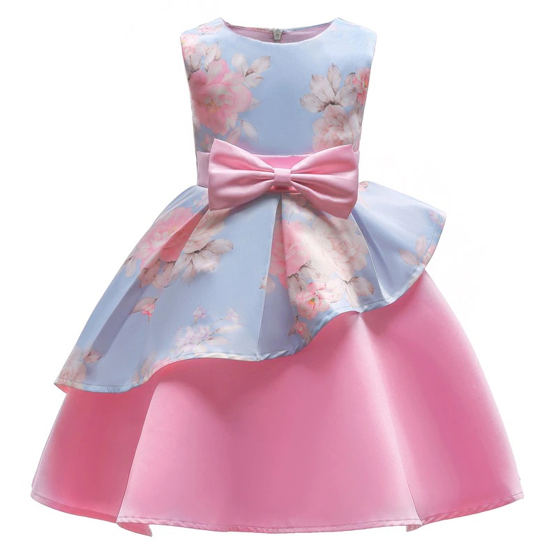 Prinzessin Abendkleid mit Blumenmuster