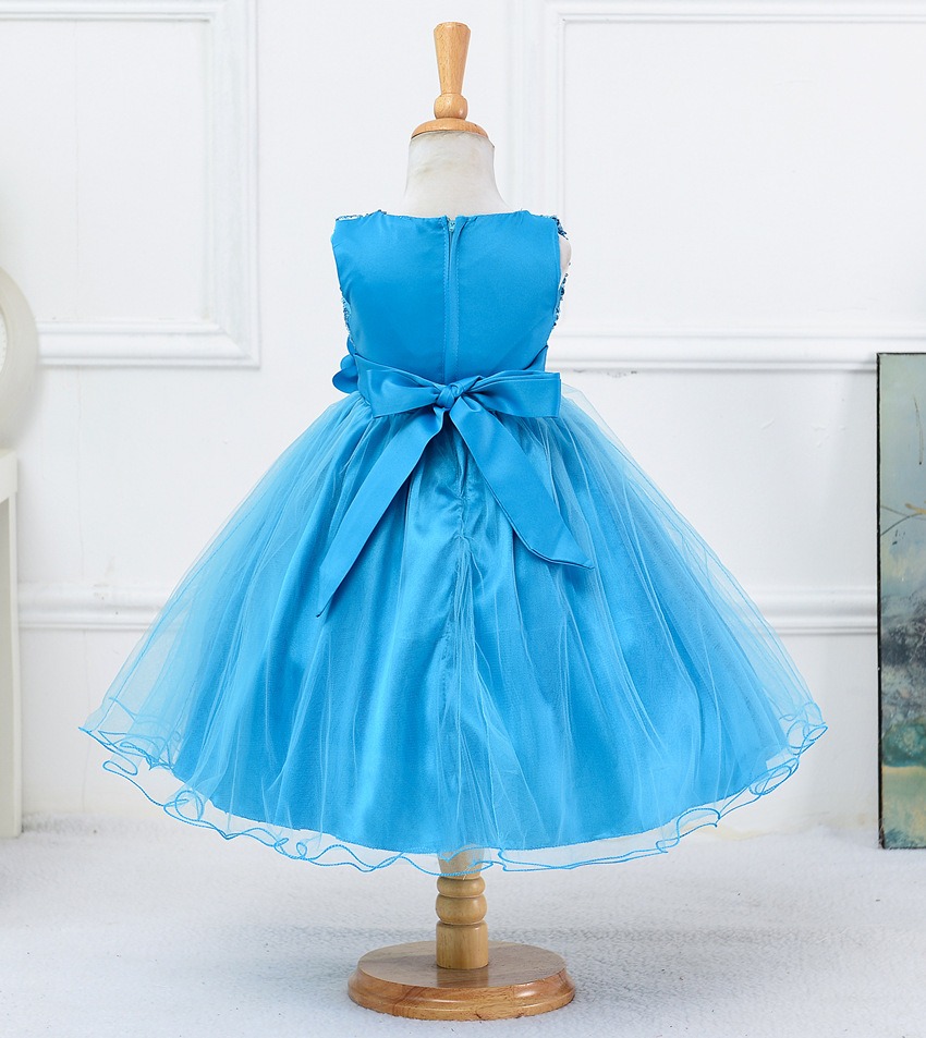 Kleid Prinzessin Strass Himmelblau