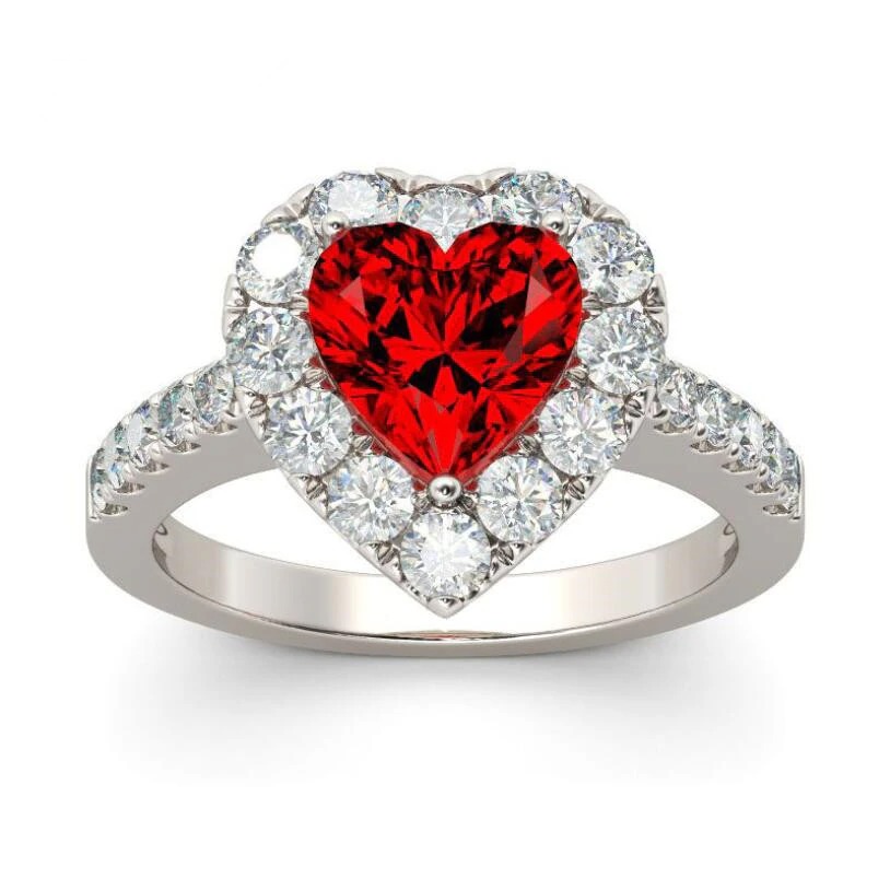 Ring Prinzessin Feuriges Herz