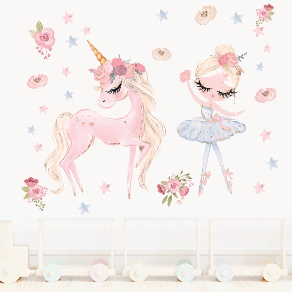 Prinzessin Einhorn Rosa Sticker