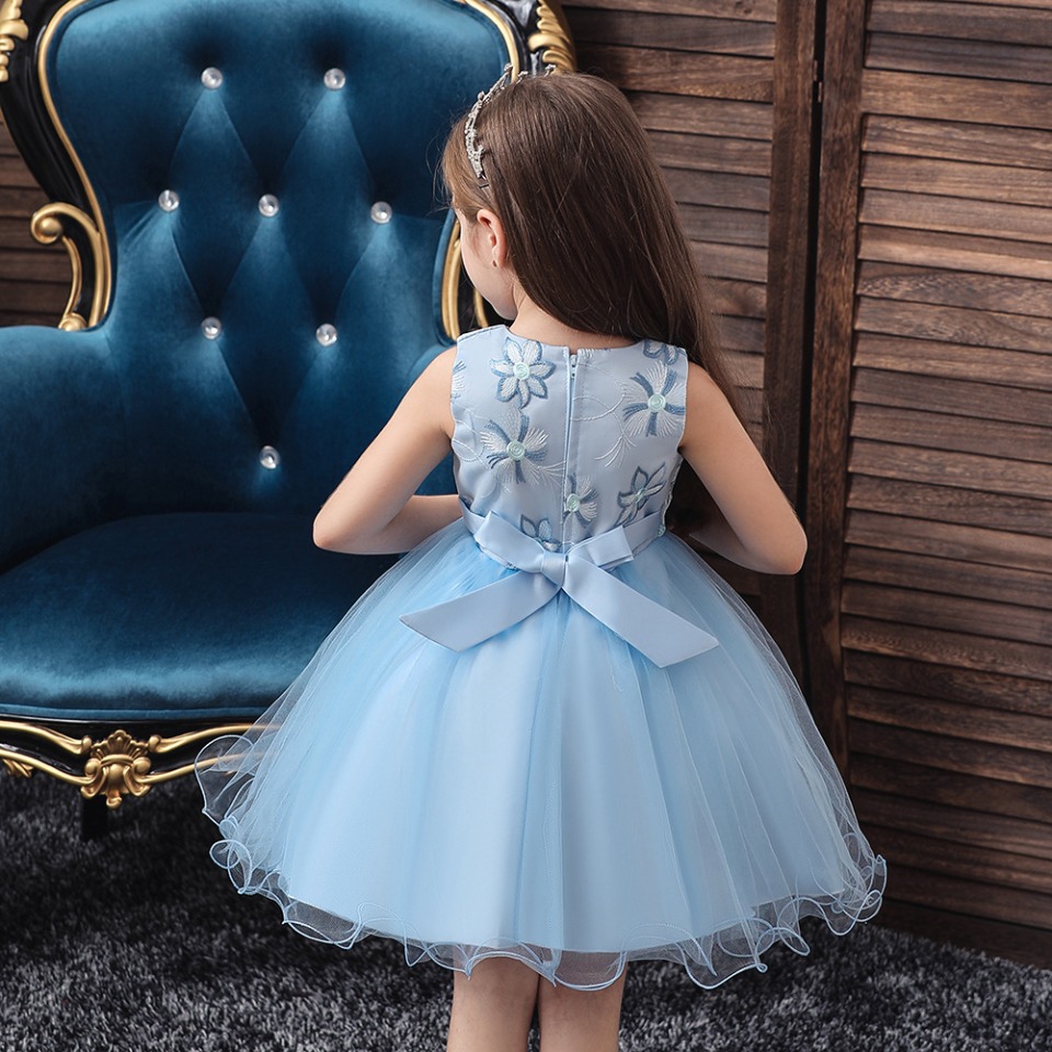 Himmelblaues Prinzessinnen-Kleid für Mädchen und Babys