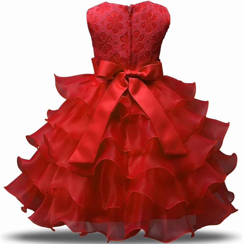 Prinzessinenkleid Rot mit Diamanten