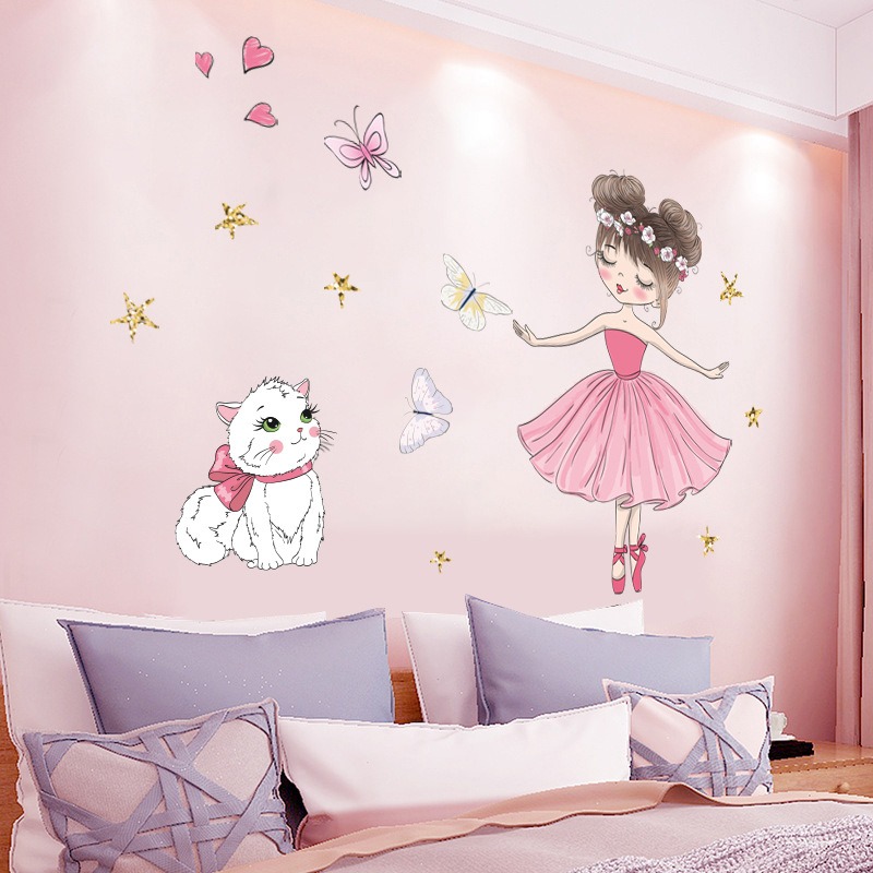 Sticker Katze und Prinzessin