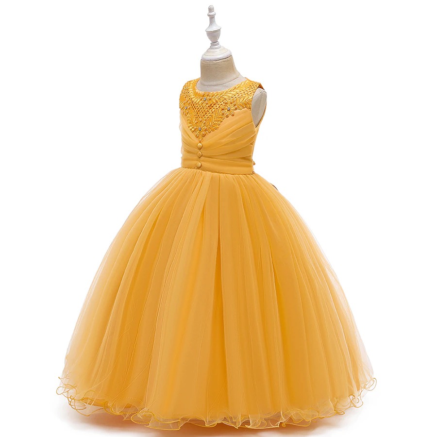 Kleid Prinzessin Gelb Neujahrsmädchen