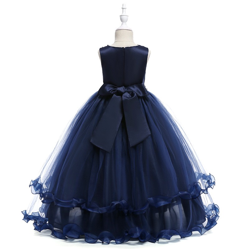 Prinzessin-Kleid Lang Marineblau