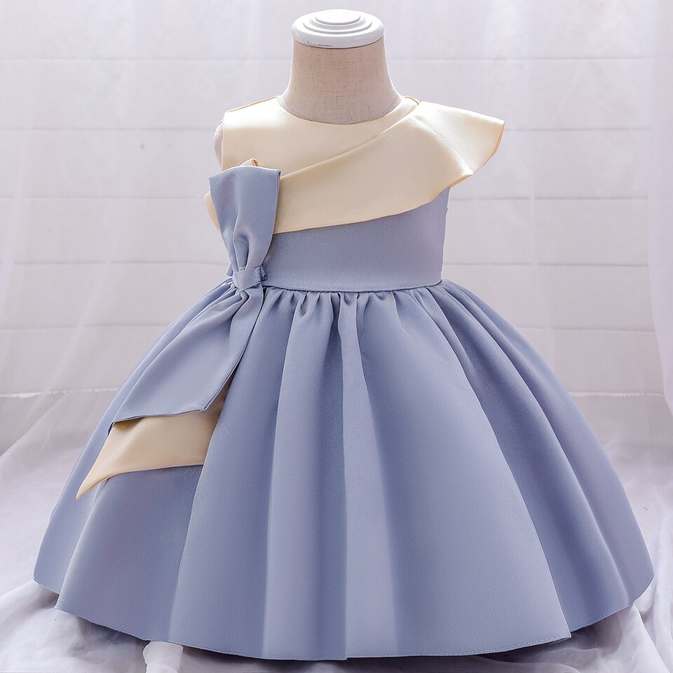 Baby-Kleid Blau Silber